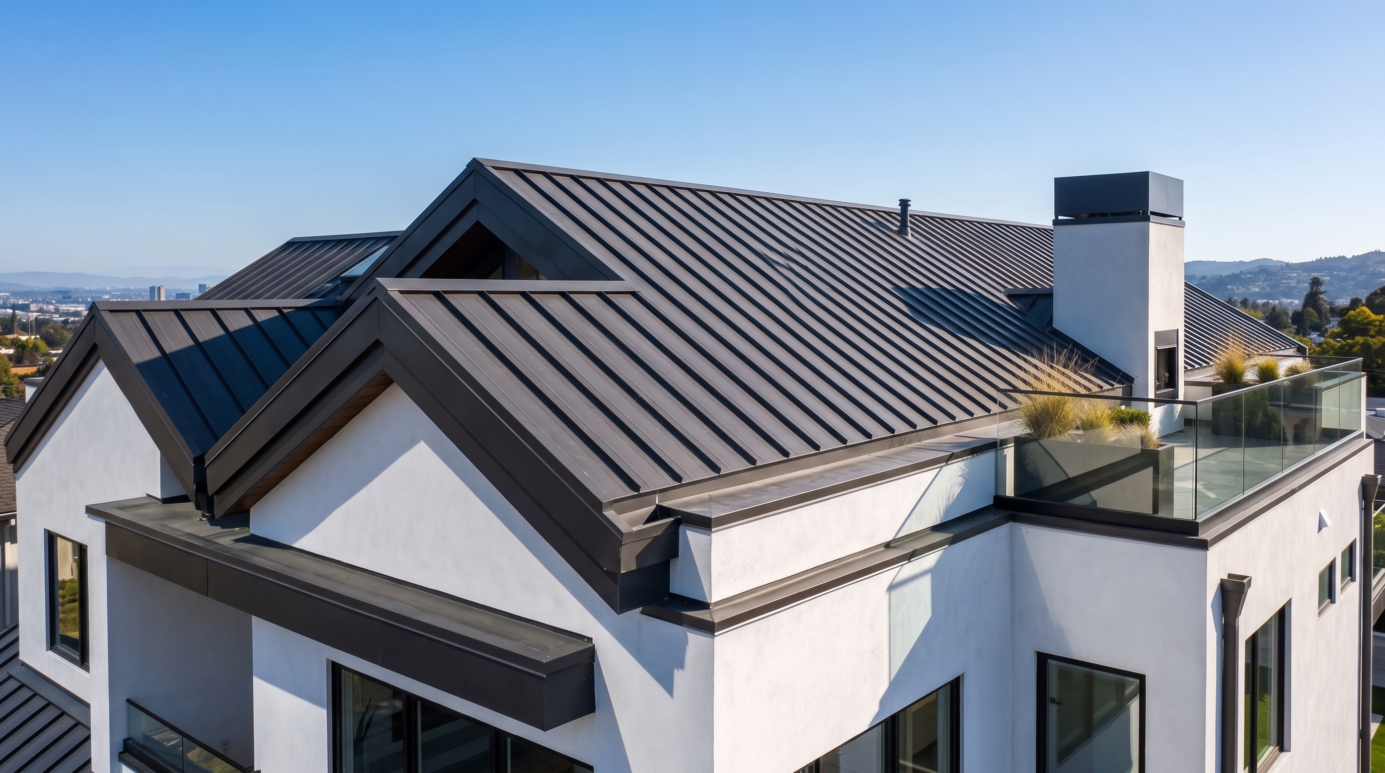 Modern Luxury Home with Architectural Roof